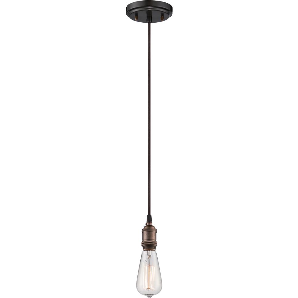 Nuvo Lighting 60/5505  Vintage - 1 Light Pendant - Vintage Lamp Included in Rustic Bronze Finish